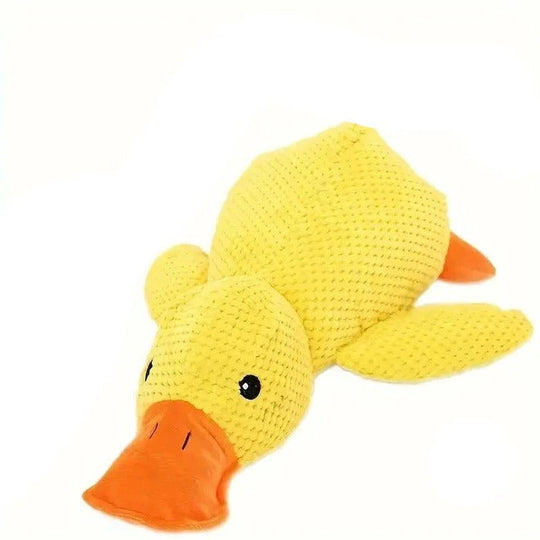 Duck Shaped Squeaky Dog Toy with Reinforced Stitching