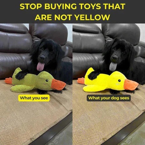 Duck Shaped Squeaky Dog Toy with Reinforced Stitching