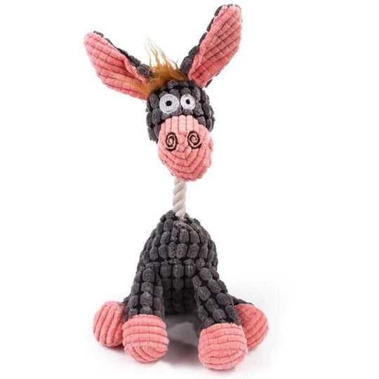 Reinforced Squeaky Plush Dog Toy with Durable Stitching