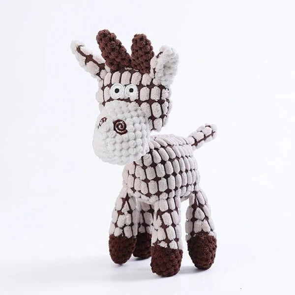 Reinforced Squeaky Plush Dog Toy with Durable Stitching