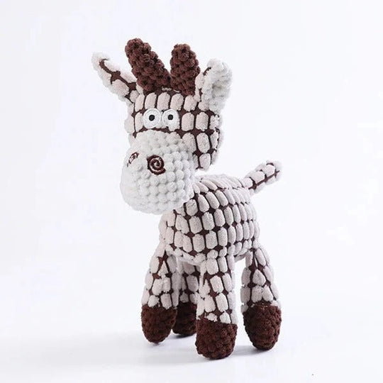 Reinforced Squeaky Plush Dog Toy with Durable Stitching