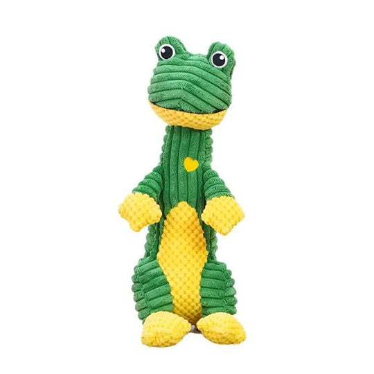 Reinforced Squeaky Plush Dog Toy with Durable Stitching