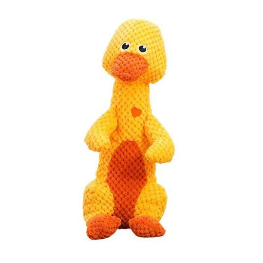 Reinforced Squeaky Plush Dog Toy with Durable Stitching
