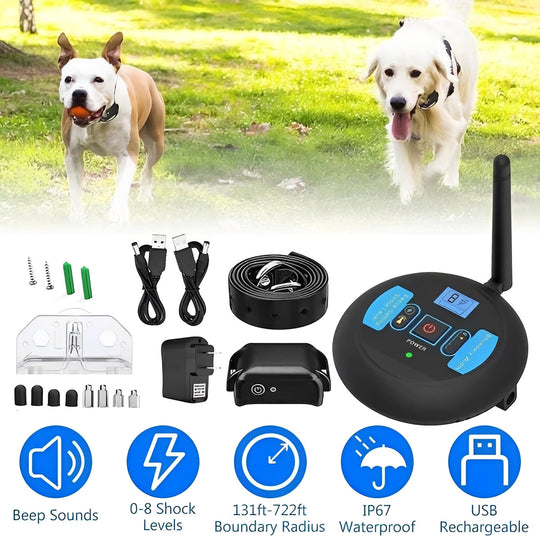 Wireless Dog Boundary System with Remote Training Control