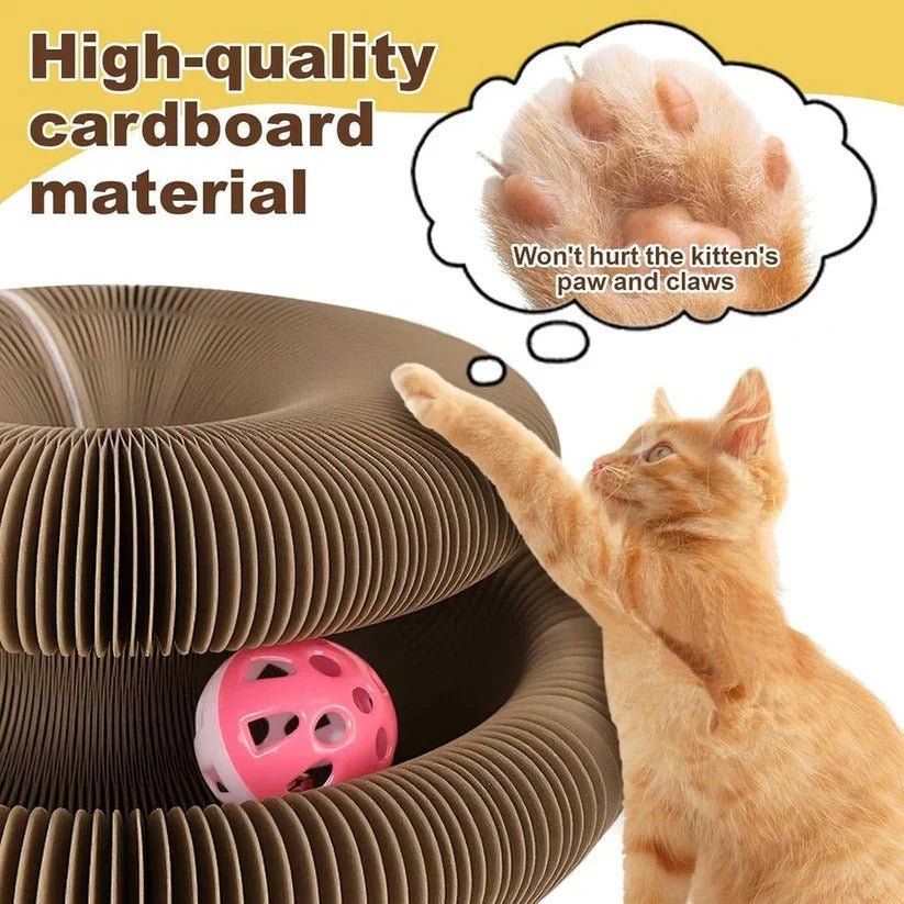 Recyclable Cat Scratching Pad with Ball Toy, Set of 2