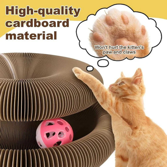 Recyclable Cat Scratching Pad with Ball Toy, Set of 2