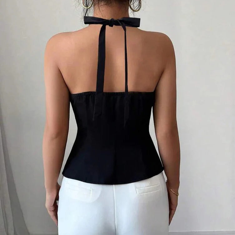 Women's Structured Sleeveless Vest with Tailored Fit