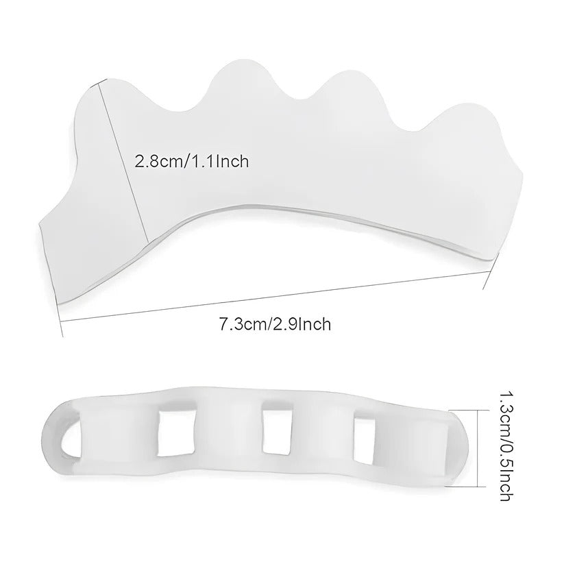 Silicone Toe Separator Set for Toe Spacing and Comfort, 1 Pair Set