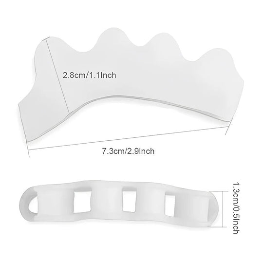 Silicone Toe Separator Set for Toe Spacing and Comfort, 1 Pair Set
