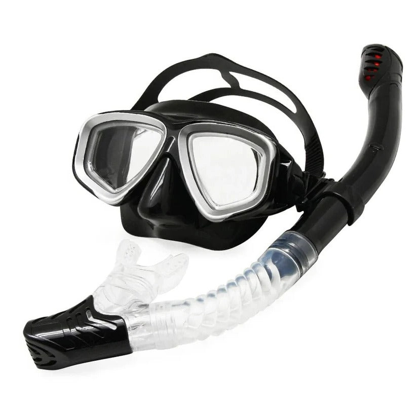 Tempered Glass Scuba Mask with Silicone Seal, Anti-Fog Lens