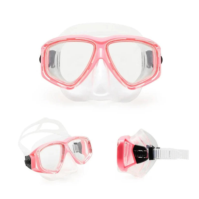 Tempered Glass Scuba Mask with Silicone Seal, Anti-Fog Lens