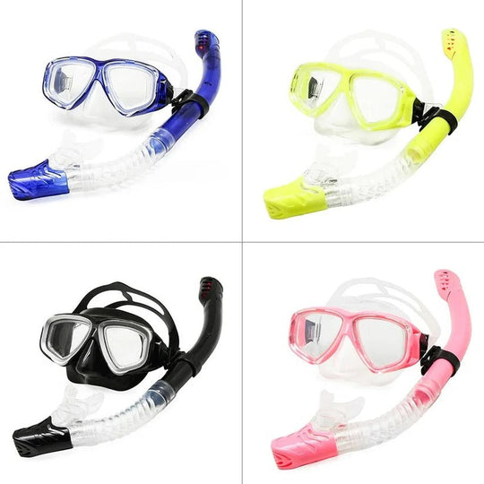 Tempered Glass Scuba Mask with Silicone Seal, Anti-Fog Lens