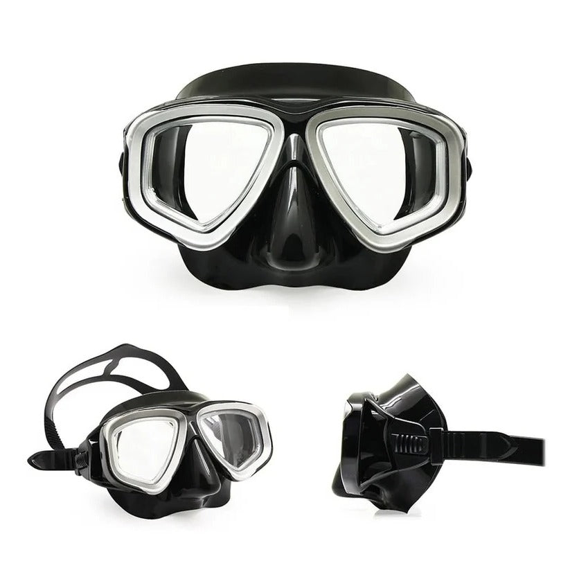 Tempered Glass Scuba Mask with Silicone Seal, Anti-Fog Lens