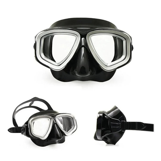 Tempered Glass Scuba Mask with Silicone Seal, Anti-Fog Lens