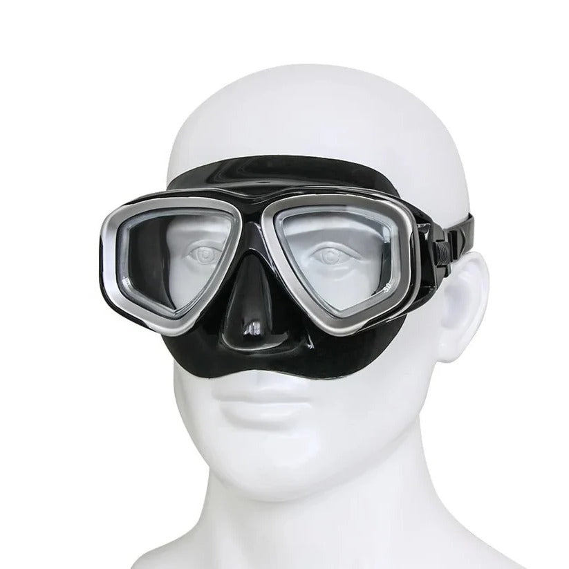 Tempered Glass Scuba Mask with Silicone Seal, Anti-Fog Lens