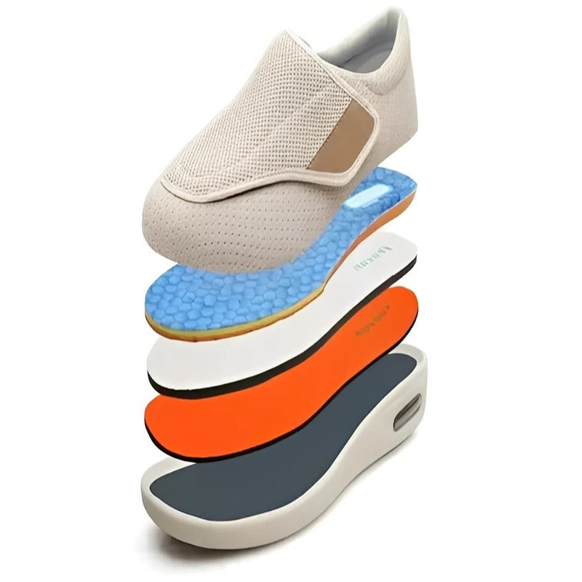 Orthopaedic Slip-On Shoes with Memory Foam and Wide Fit