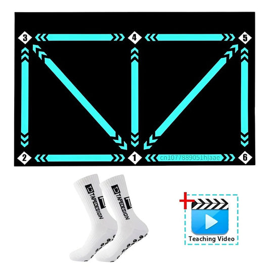 Football Training Mat with Interactive Video Coaching System