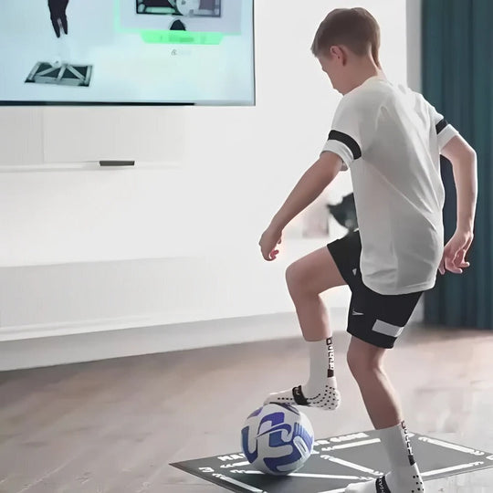 Football Training Mat with Interactive Video Coaching System