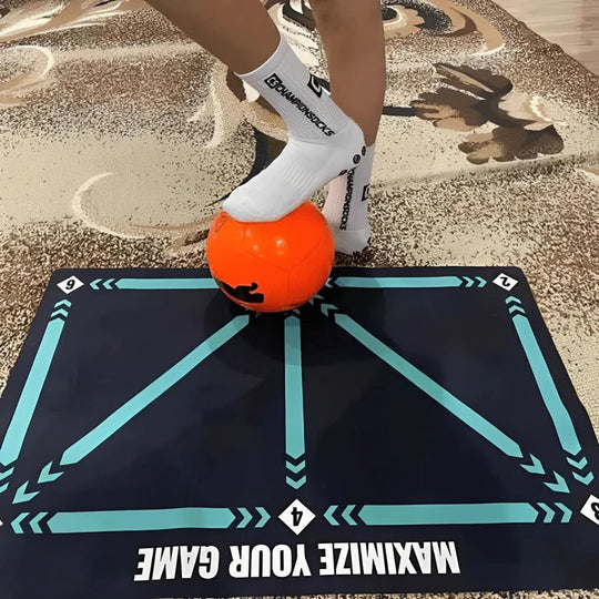 Football Training Mat with Interactive Video Coaching System