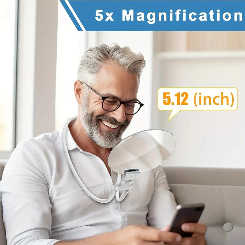 Hands Free Neck Magnifying Glass with 5X Magnification