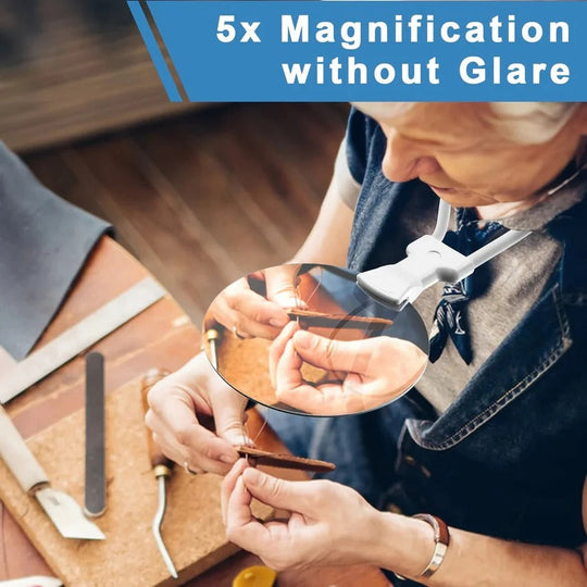 Hands Free Neck Magnifying Glass with 5X Magnification