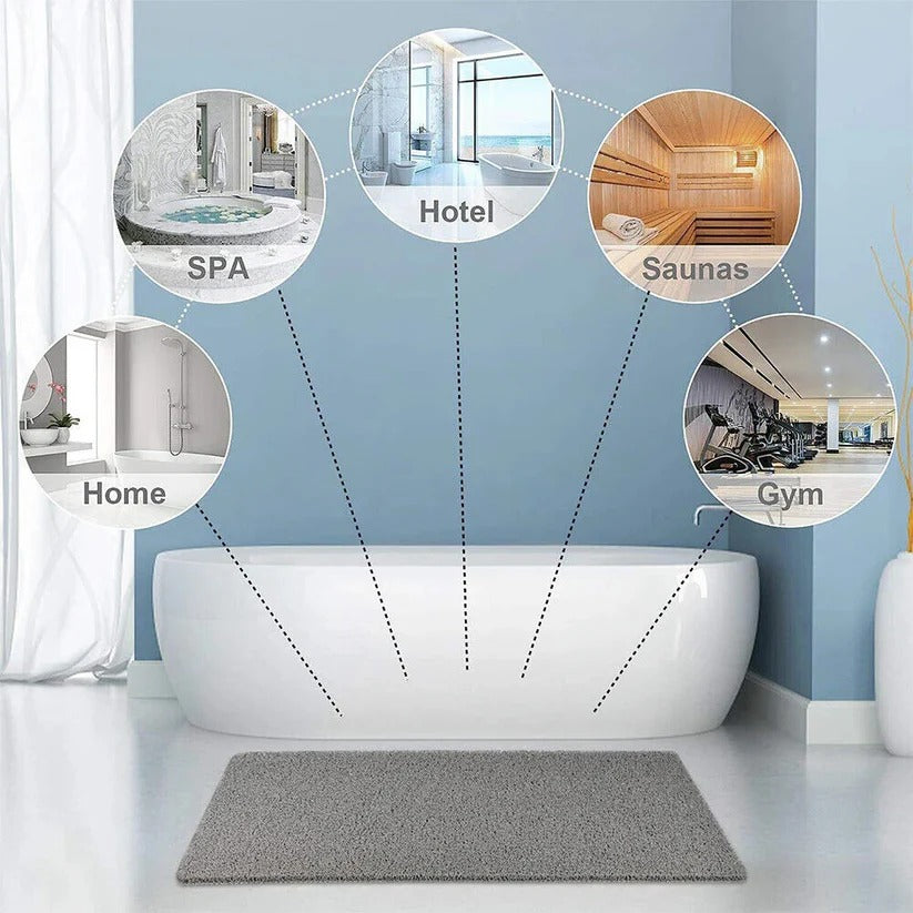 Textured Non-Slip Shower Mat with Porous Drainage
