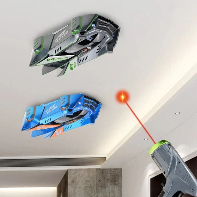 Rechargeable Wall Climbing Car, Remote Control Toy with LED Lights