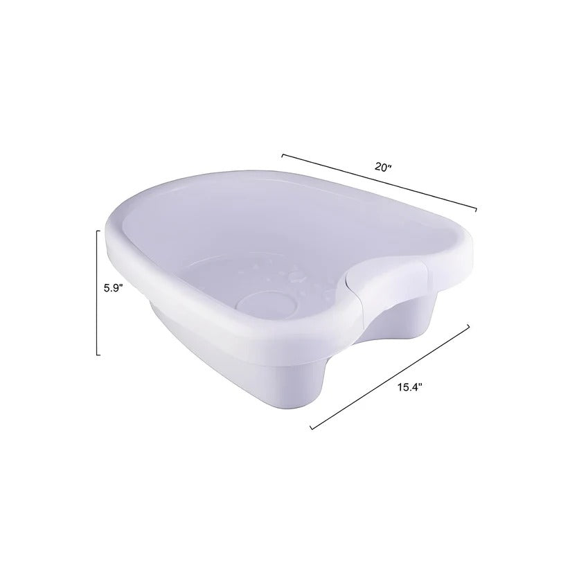 ABS Foot Soaking Tub, Deep Basin with Massage Base