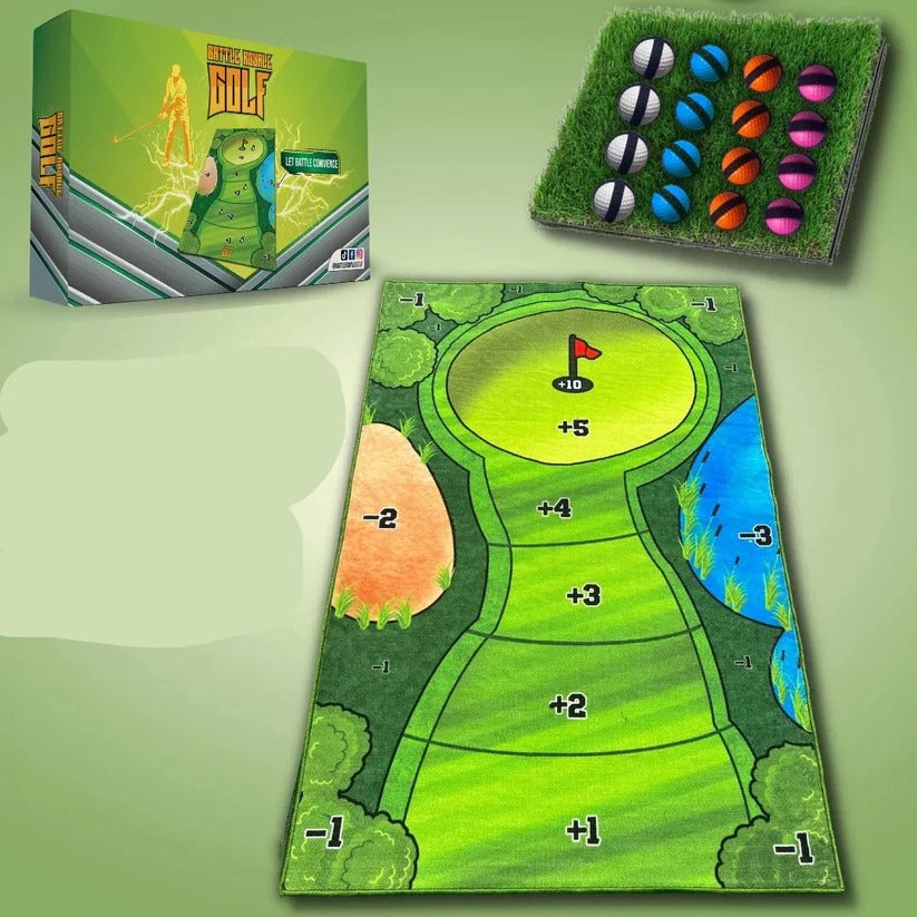 Mini Tabletop Golf Putting Practice Set with Adhesive Target Base Pad