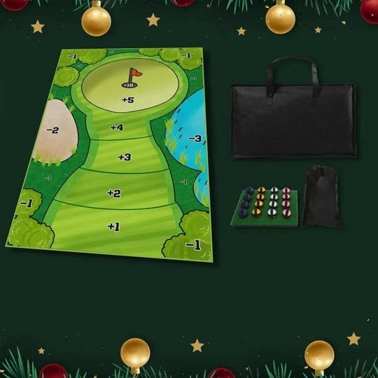 Mini Tabletop Golf Putting Practice Set with Adhesive Target Base Pad