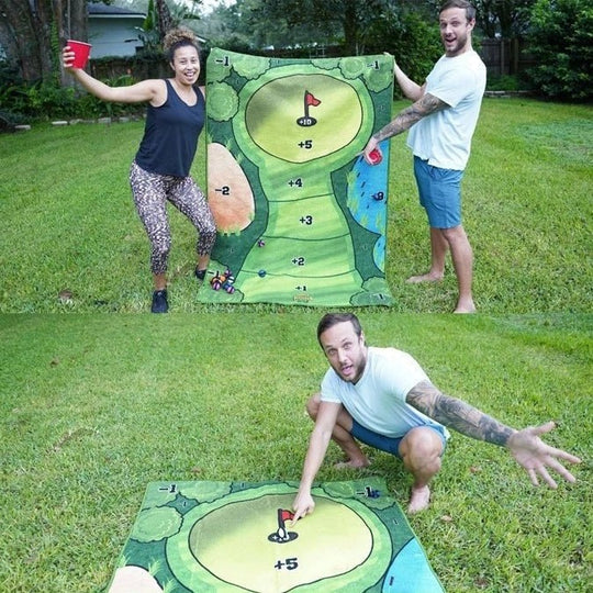Mini Tabletop Golf Putting Practice Set with Adhesive Target Base Pad