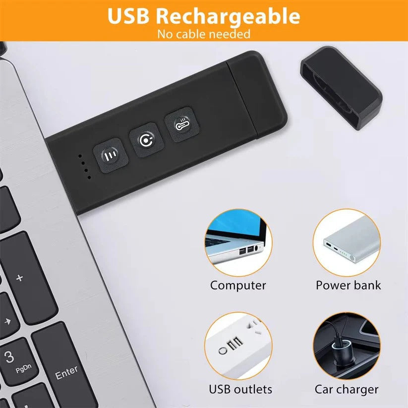 Mini USB Rechargeable LED Reading Lamp with Timer and Clip-On Design