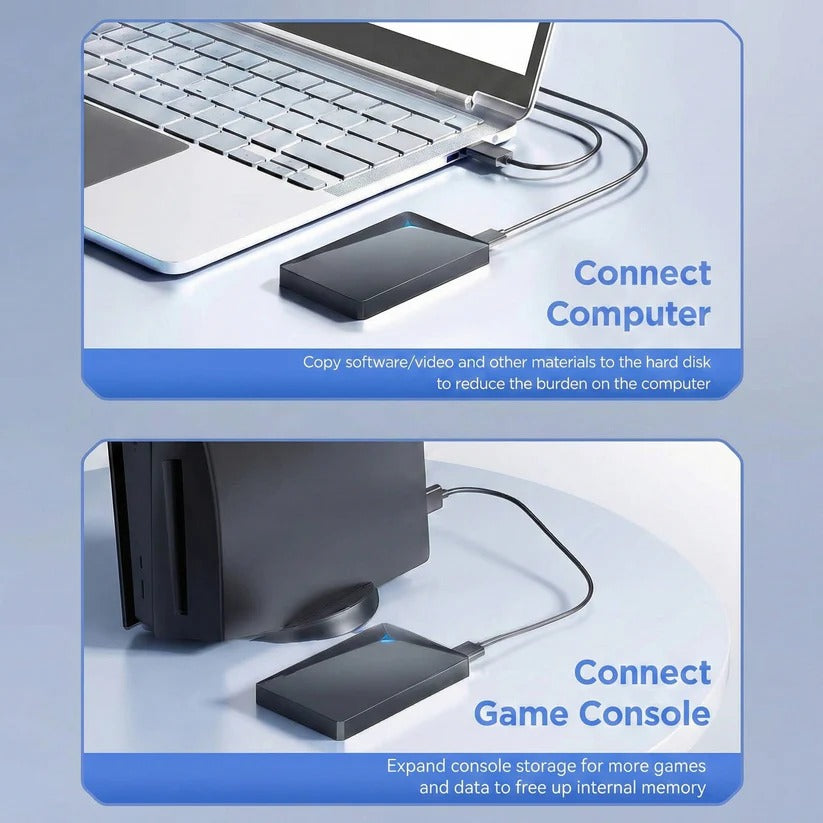 USB 3.0 External Hard Drive with High Speed Data Transfer for PC and Mac