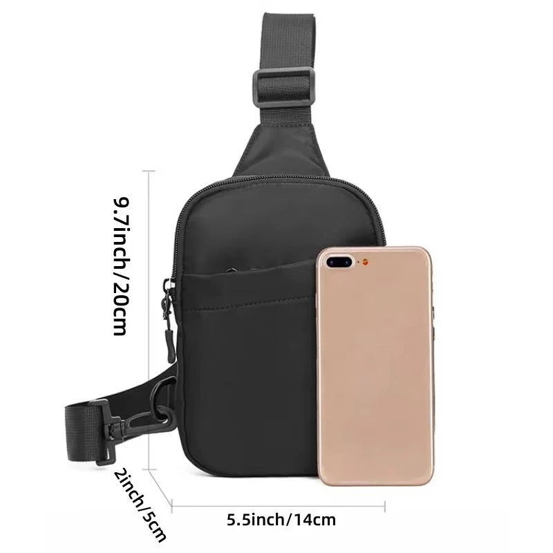 Lightweight Crossbody Chest Bag for Men with Adjustable Shoulder Strap