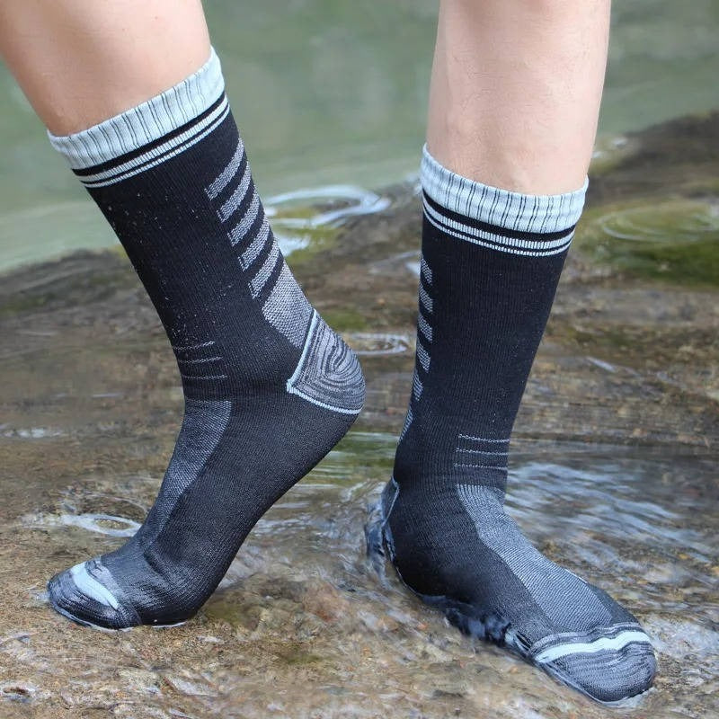 Unisex Breathable Waterproof Crew Socks for Hiking and Outdoor Wading