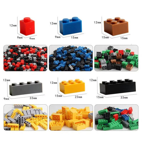 Building Blocks Set STEM Construction Toy with Storage Box for Kids, 1000 Pieces