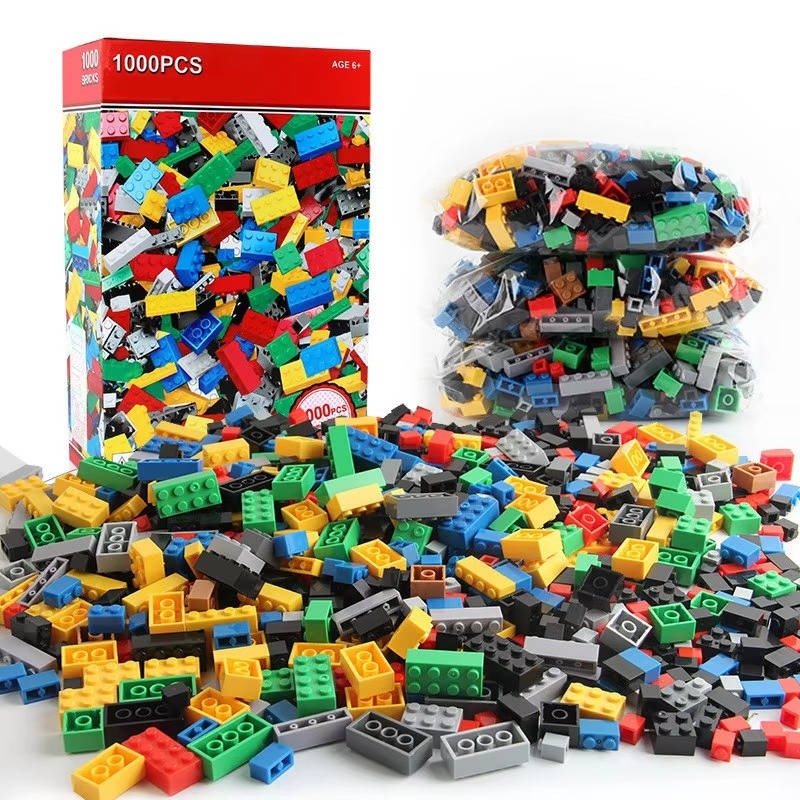 Building Blocks Set STEM Construction Toy with Storage Box for Kids, 1000 Pieces