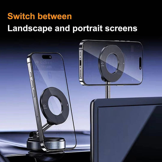 Foldable Magnetic Car Phone Mount with 360 Degree Hands-Free Rotation