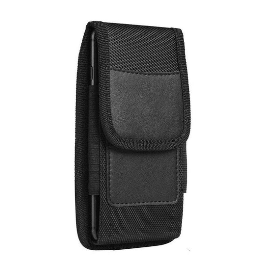 Cell Phone Belt Clip Case with Pouch and Flap Closure