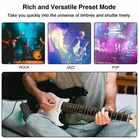 Mini Headphone Guitar Amplifier with 10 Preamps and USB Recording