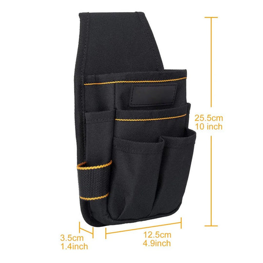 Electrician Tool Pouch with Adjustable Belt and Reinforced Base