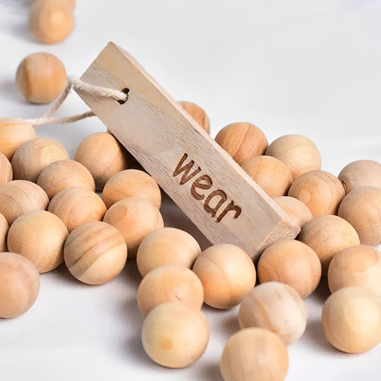 Cedar Camphorwood Moth Repellent Balls for Wardrobes and Drawers