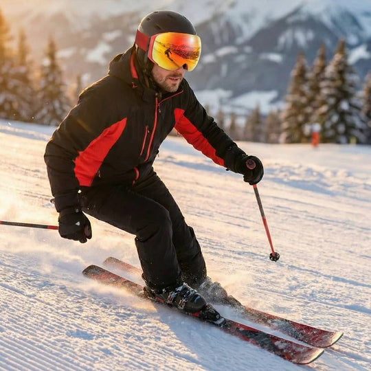 Ski Goggles with Magnetic Interchangeable Lens, Anti-Fog and UV400 Snow Goggles