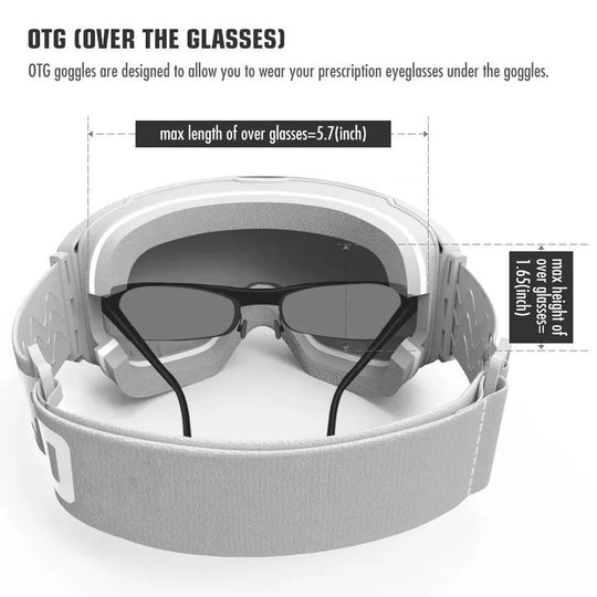 Ski Goggles with Magnetic Interchangeable Lens, Anti-Fog and UV400 Snow Goggles