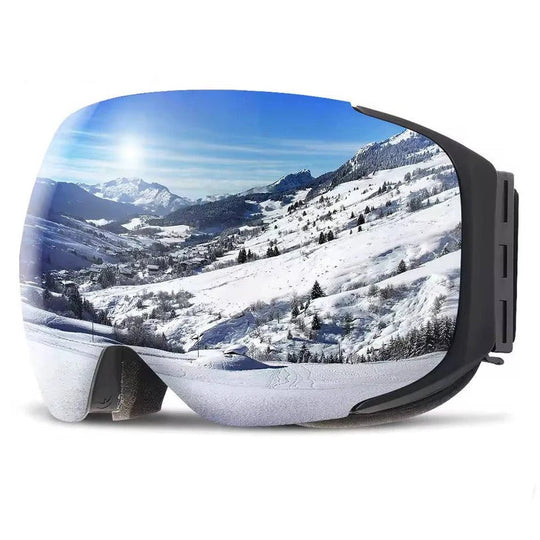 Ski Goggles with Magnetic Interchangeable Lens, Anti-Fog and UV400 Snow Goggles