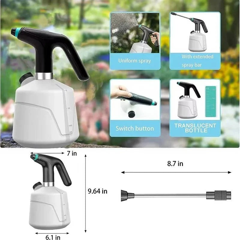 USB Rechargeable Electric Plant Mister with Adjustable Spray