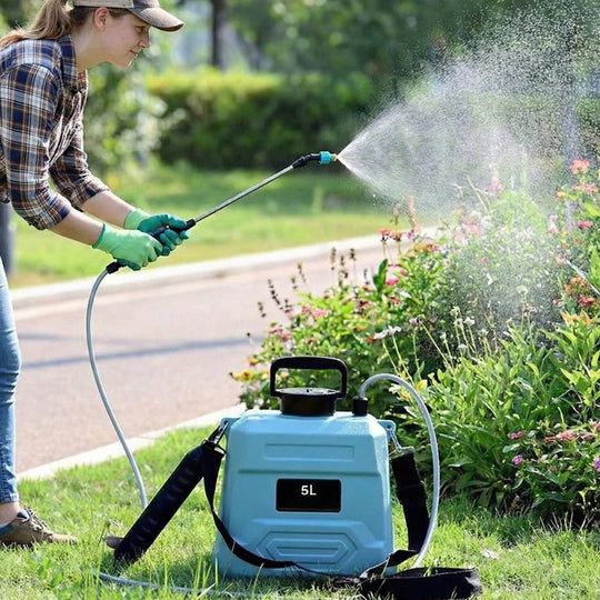 5L Battery Powered Backpack Garden Sprayer with Adjustable Nozzles