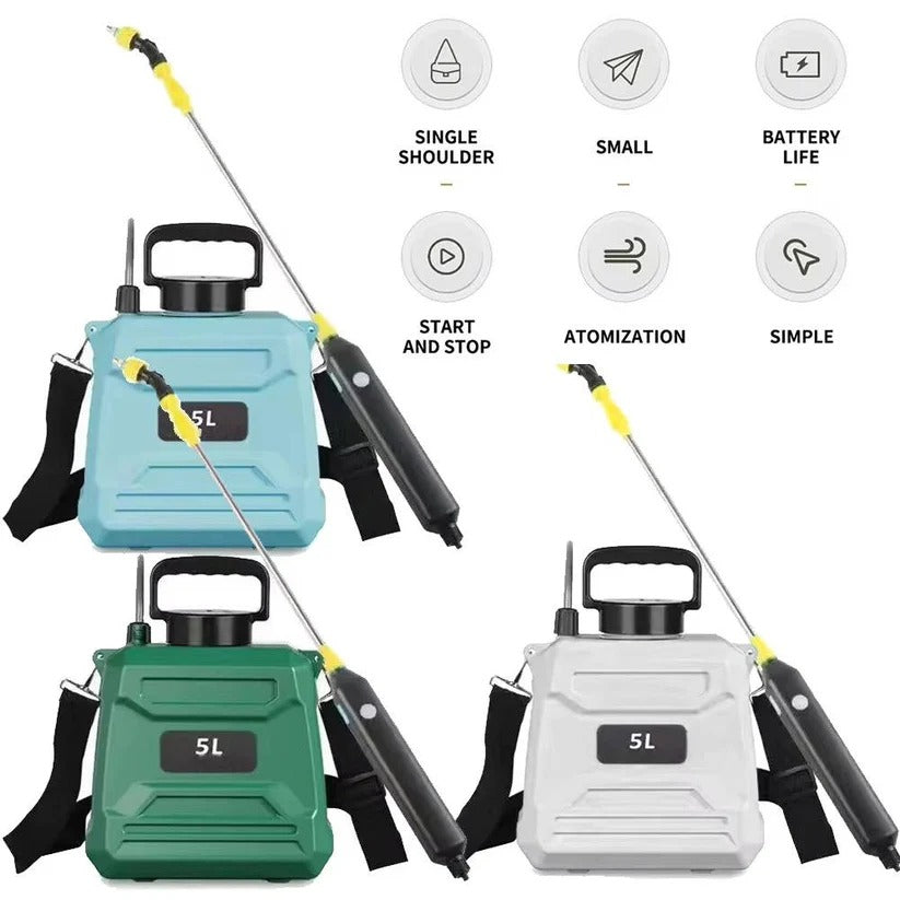 5L Battery Powered Backpack Garden Sprayer with Adjustable Nozzles
