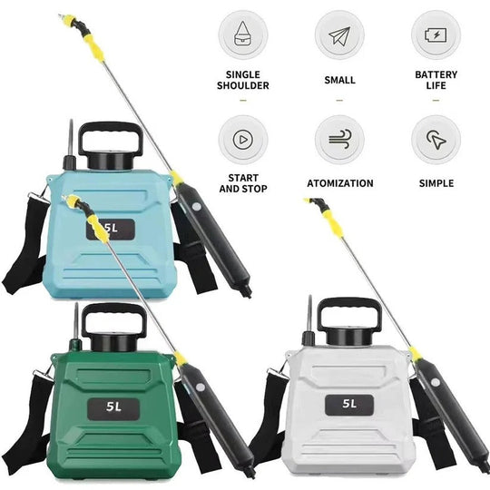 5L Battery Powered Backpack Garden Sprayer with Adjustable Nozzles