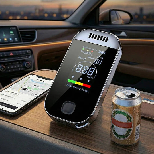 Breathalyser with LCD Display and Non-Contact Sensor Technology